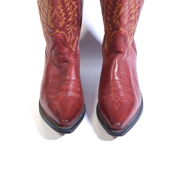 Laredo Boots 8 Burnt Red/Orange Leather Madison Collection Western Cowboy Boot - Picture 6 of 10